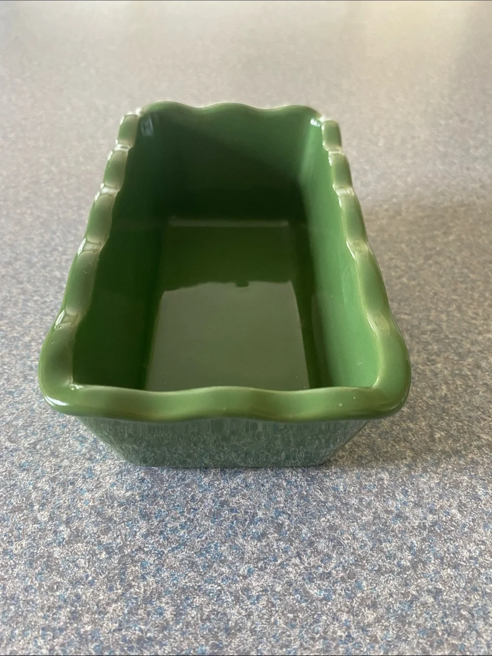 Green 'Joy to the World' Ceramic Loaf Pan